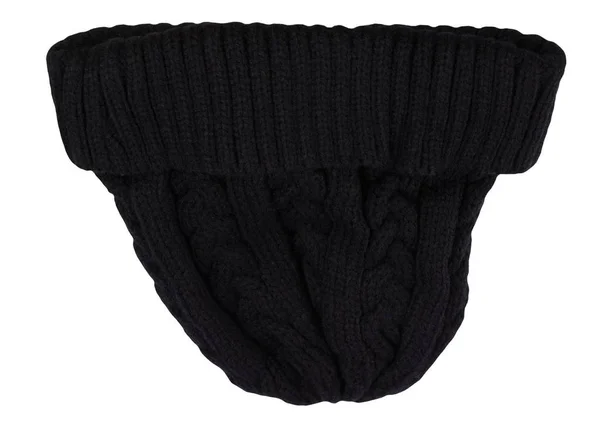 Teplá mužská černá čepice — Stock fotografie
