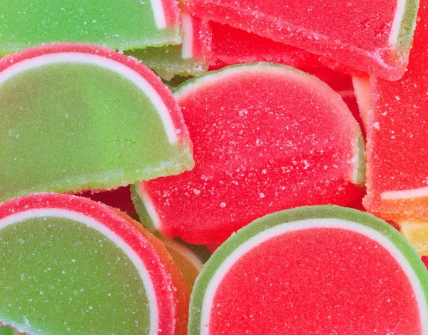 Many Multicolor Fruit Jelly — Stock Photo, Image