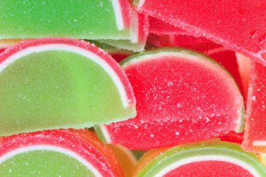 çok renkli meyve jölesi