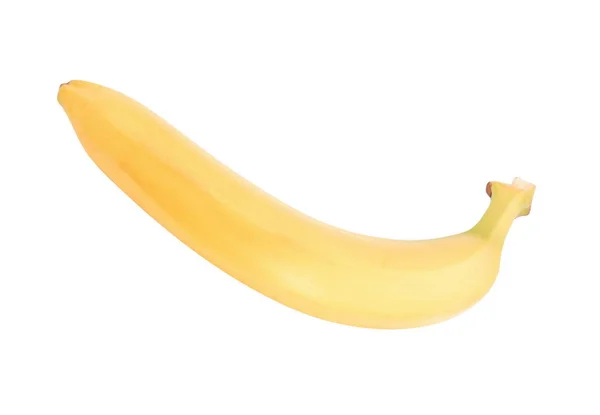 Ακατέργαστη κίτρινη μπανάνα απομονωμένη — Φωτογραφία Αρχείου