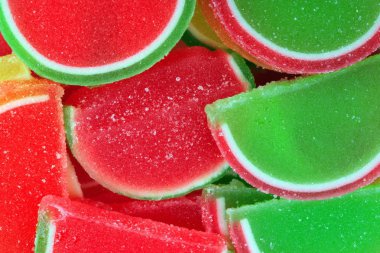 çok renkli meyve jölesi