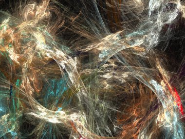 Siyah Renk Üzerine Bir Dijital Fraktal Resmi