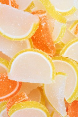 çok renkli meyve jölesi