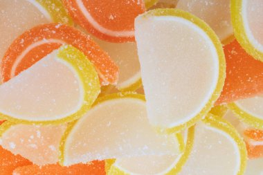 çok renkli meyve jölesi