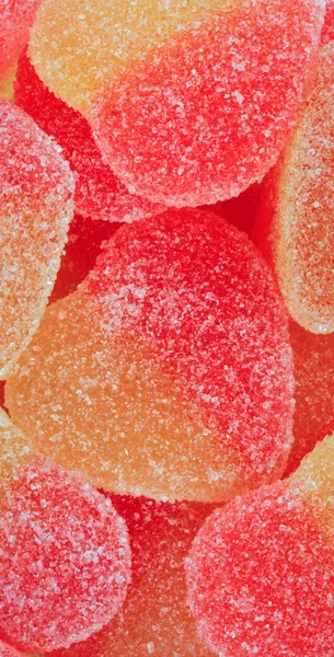 Multe Multicolor Fruit Jelly — Fotografie, imagine de stoc
