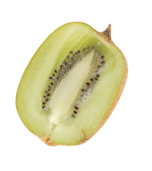 Rohe Kiwi isoliert auf weiß — Stockfoto