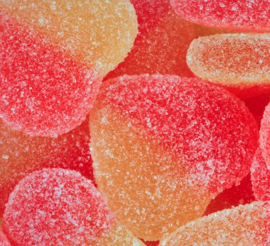 çok renkli meyve jölesi