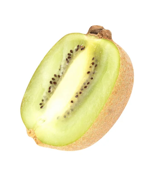 Rohe Kiwi isoliert auf weiß — Stockfoto