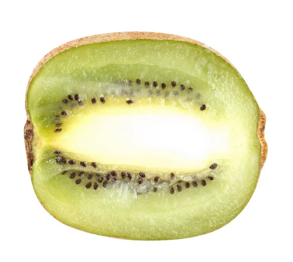 Rohe Kiwi Isoliert Auf Weiß — Stockfoto