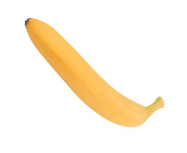 Çiğ sarı muz izole edilmiş.