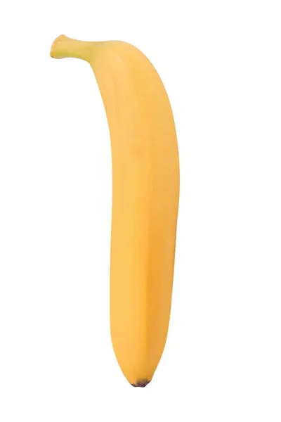 Rå gul banan isolerad — Stockfoto