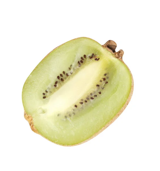 Rohe Kiwi Isoliert Auf Weiß — Stockfoto