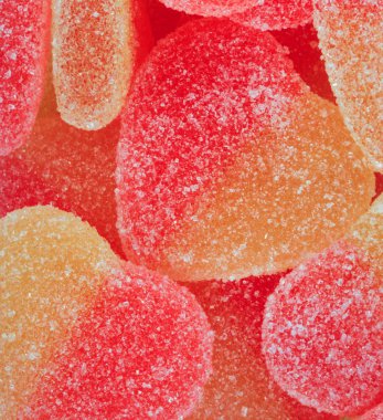 çok renkli meyve jölesi