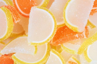 çok renkli meyve jölesi