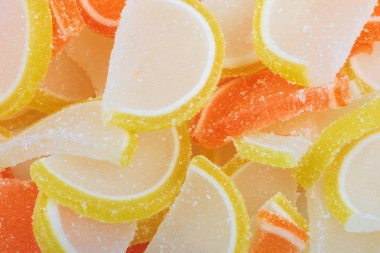 çok renkli meyve jölesi