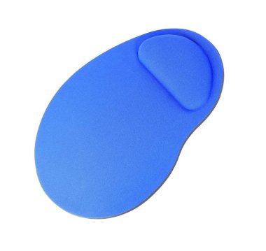 Beyaz arka plan üzerinde izole mavi Mouse Pad