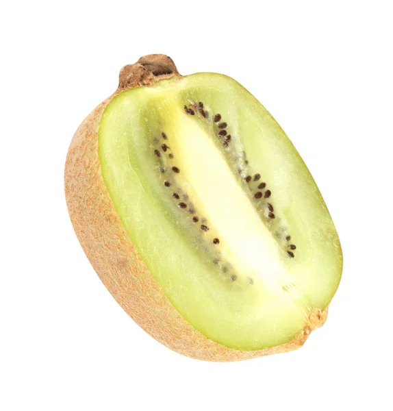 Rohe Kiwi isoliert auf weiß — Stockfoto