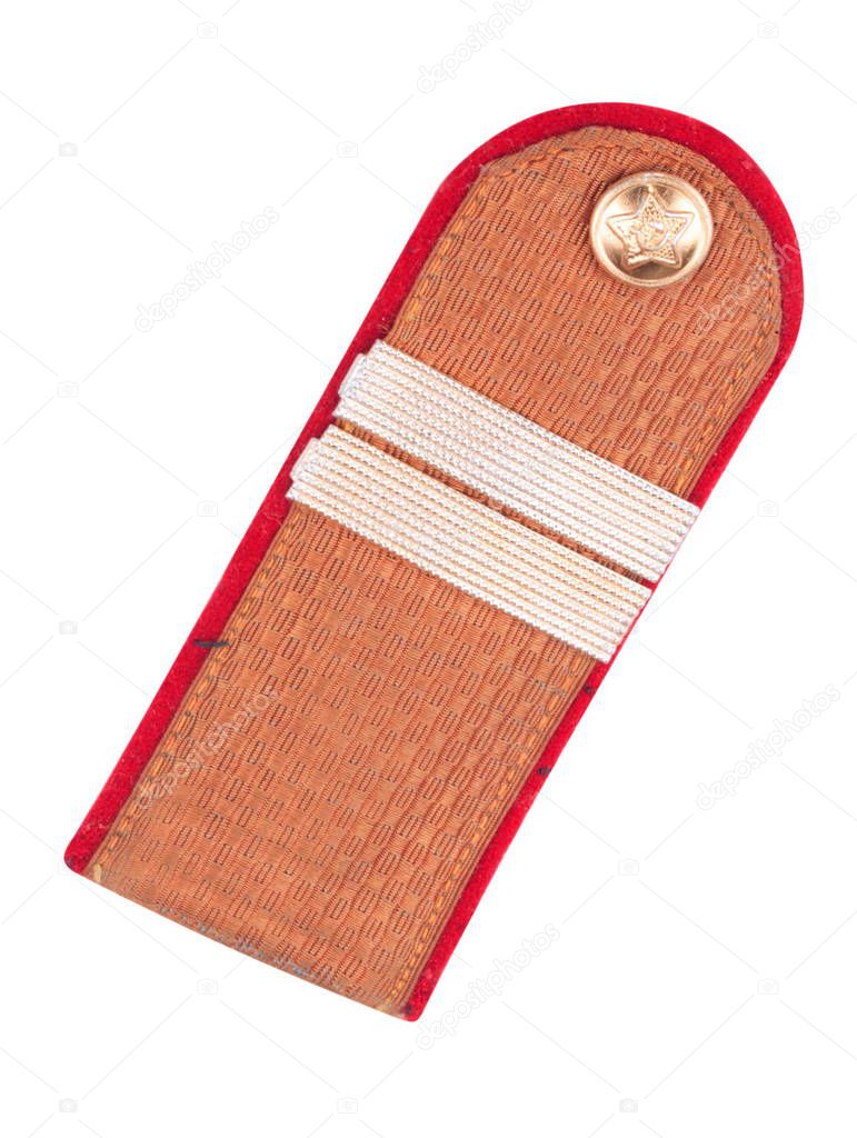 Shoulder Epaulet Isolated at dry day