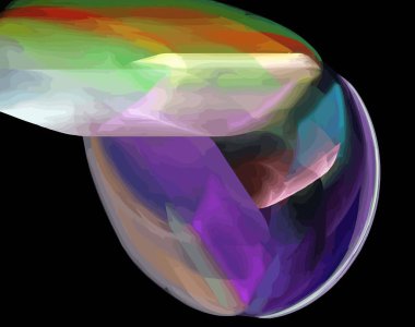 Dijital fraktal ile çok renkli bir çizimi