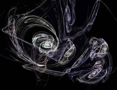 Dijital fraktal ile çok renkli bir çizimi