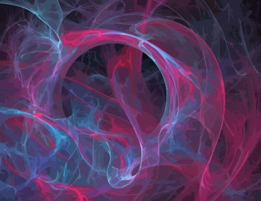 Dijital fraktal ile çok renkli bir çizimi