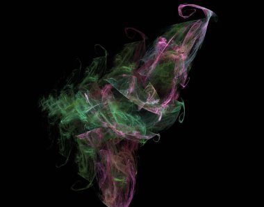 Siyah Renk Üzerine Bir Dijital Fraktal Resmi