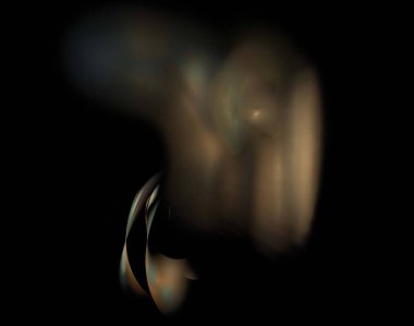 Siyah Renk Üzerine Bir Dijital Fraktal Resmi