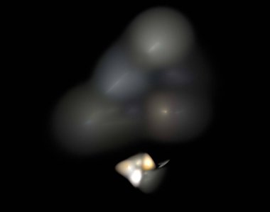 Siyah Renk Üzerine Bir Dijital Fraktal Resmi