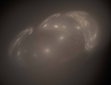 Siyah Renk Üzerine Bir Dijital Fraktal Resmi