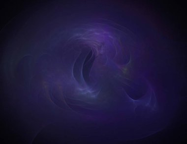 Siyah Renk Üzerine Bir Dijital Fraktal Resmi