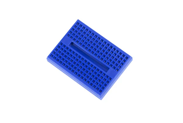 Mini lötfreier Prototyp Breadboard isoliert — Stockfoto