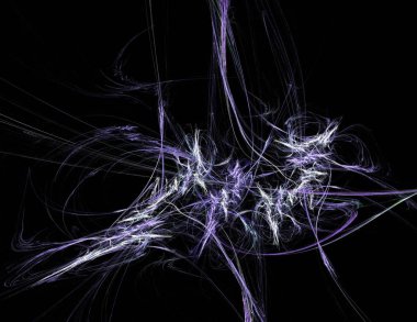 Siyah Renk Üzerine Bir Dijital Fraktal Resmi