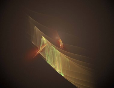 Siyah Renk Üzerine Bir Dijital Fraktal Resmi