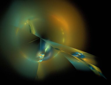 Siyah Renk Üzerine Bir Dijital Fraktal Resmi