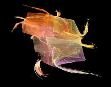 Dijital fraktal ile çok renkli bir çizimi