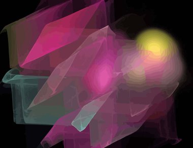 Dijital fraktal ile çok renkli bir çizimi