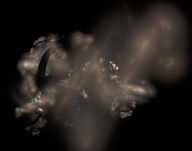 Siyah Renk Üzerine Bir Dijital Fraktal Resmi