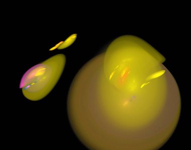 Siyah Renk Üzerine Bir Dijital Fraktal Resmi