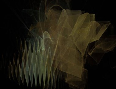 Siyah Renk Üzerine Bir Dijital Fraktal Resmi