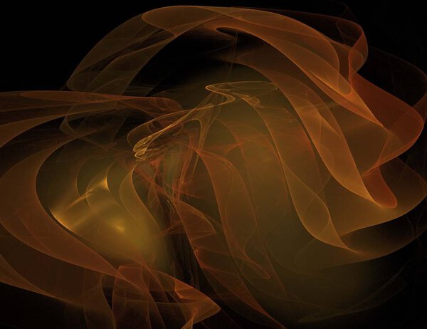 изображение одного цифрового фрактала на черном цвете