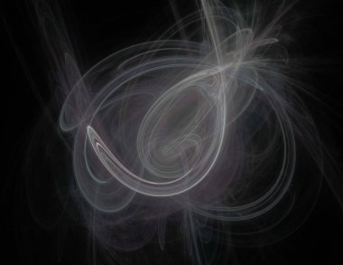 Siyah Renk Üzerine Bir Dijital Fraktal Resmi