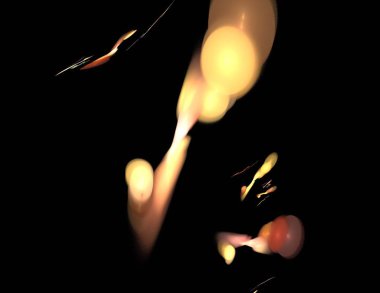 Siyah Renk Üzerine Bir Dijital Fraktal Resmi