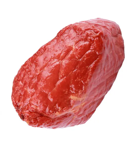 Kousek vařeného a uzeného masa izolovaný — Stock fotografie