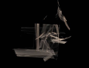 Siyah Renk Üzerine Bir Dijital Fraktal Resmi