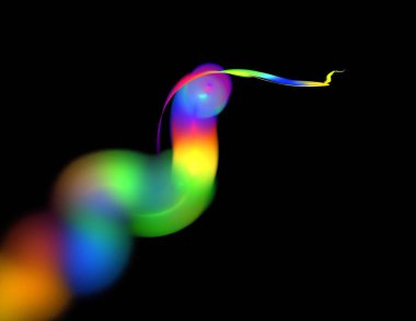 Siyah Renk Üzerine Bir Dijital Fraktal Resmi