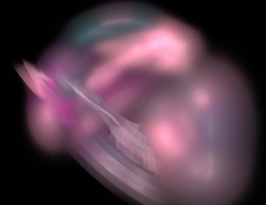 Siyah Renk Üzerine Bir Dijital Fraktal Resmi