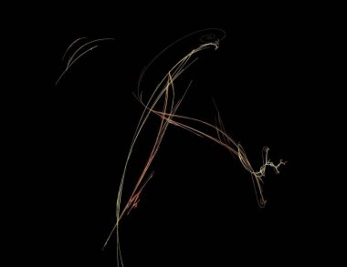 Siyah Renk Üzerine Bir Dijital Fraktal Resmi