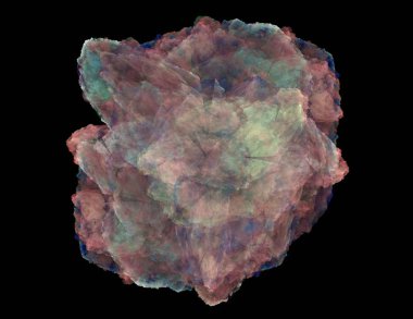 Siyah Renk Üzerine Bir Dijital Fraktal Resmi