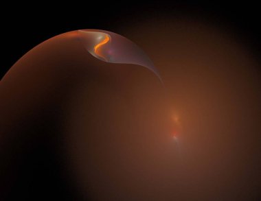 Siyah Renk Üzerine Bir Dijital Fraktal Resmi