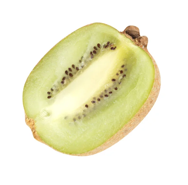 Rohe Kiwi isoliert auf weiß — Stockfoto